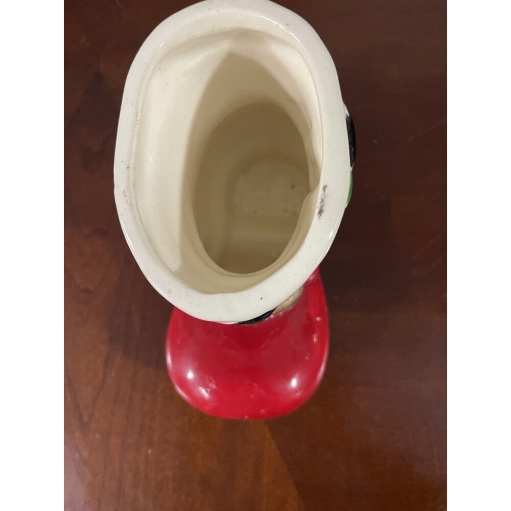 Vintage Santa Boot Ceramic Hand Painted Planter Or Candy Dish Figurine - Picture 3 of 8